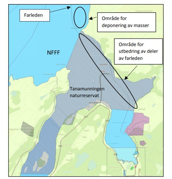 Oversiktskart Tanamunningen Oversiktskart Tanamunningen