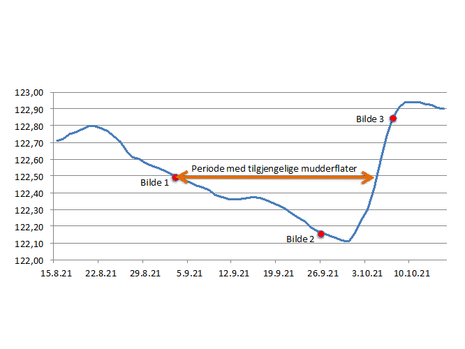 Vannstand i perioden 15.8 til 15.10