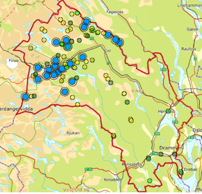 Kart rødstilk Buskerud