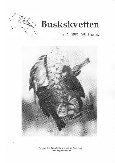 Buskskvetten nr. 1 1995 Buskskvetten nr. 1 1995