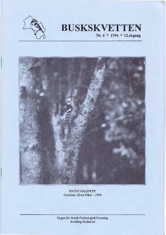 Buskskvetten nr. 4 1996 Buskskvetten nr. 4 1996