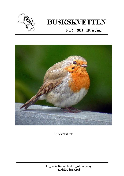 Buskskvetten nr. 2 2003 Buskskvetten nr. 2 2003